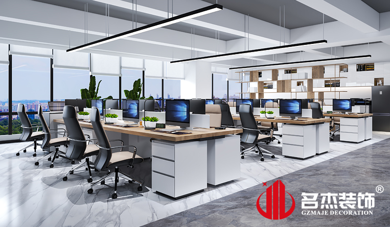 開放辦公區(qū)域設計效果