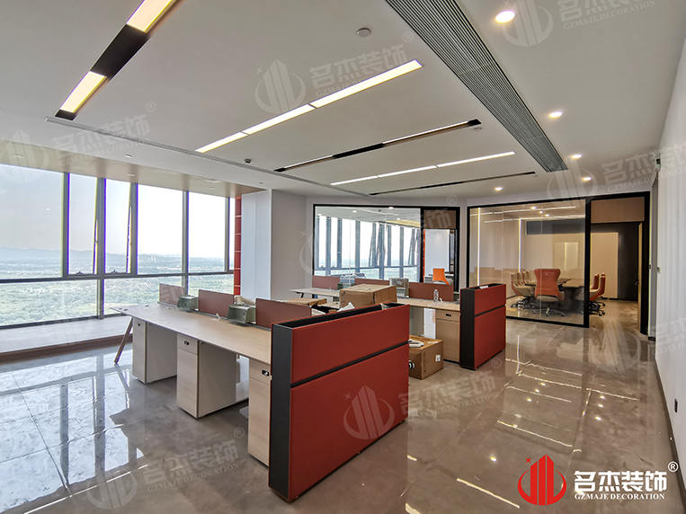 開放辦公區裝修實景效果